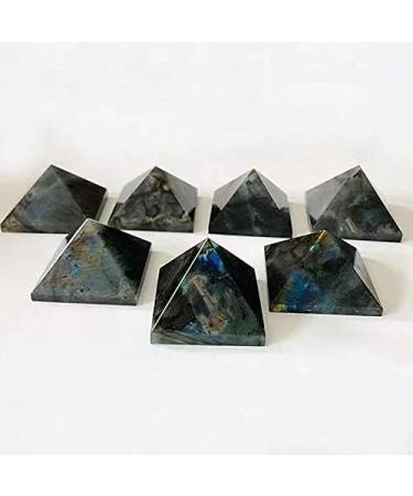 1pc 50mm Natural Polished Crystal Stone Gemstone Carving Labradorite Pyramid Chakra Reiki Balancing - Buy Online on GoSupps.com
