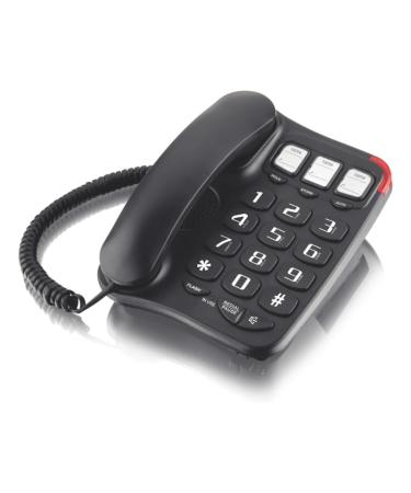 Ringtone Landline Phone for Elderly Big Button Fixed Home Phone with Amplified Sound and Easy-to-Read Display TCF2300 Senior Telephone Landline Phone Large Button Loudspeaker Phone for Black