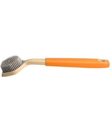 Dish Wash Brush with Handle - Dish Brush Kitchen Scrub Brush - Dish Scrubber Silicone Soft Bristles Scrub Brush Comfortable Grip Brushes for Kitchen Sink Pans Pots Skillet Cleaning Dtt - Buy Online on GoSupps.com