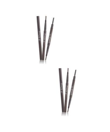 TOVINANNA 2pcs 2 1 Eyebrow Pencil Brush Eyebrow Pencils Double Headed Eyebrow Brow Brush 3d Makeup Water Proof 1 count (Pack of 1) As Shownx2pcs