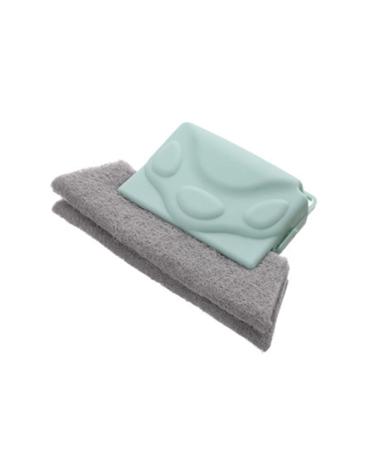 Window Slot Cleaning Sponge Hard To Fade Detachable Window Groove Cleaning Cloth Anti-crash Green