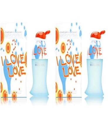 MOSCHINO I Love Love Cheap and Chic For Women. Eau De Toilette Spray 1.7 Ounces (Pack of 2) I Love Love Moschino 1.7 Fl Oz (Pack of 2)