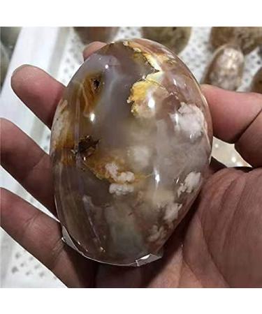 1pc Natural Pink Flower Shape Cherry Blossom Agate Palm Stone for Gift 500-600g Stone Mineral Specimen - Buy Online on GoSupps.com