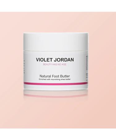 VIOLET JORDAN Natural Foot Butter - Intensive Moisture for Dry Cracked Heels & Feet Infused with Shea Butter Peppermint Essential Oils & Macadamia - Body Care Older Women & Mature Skin - Buy Online on GoSupps.com