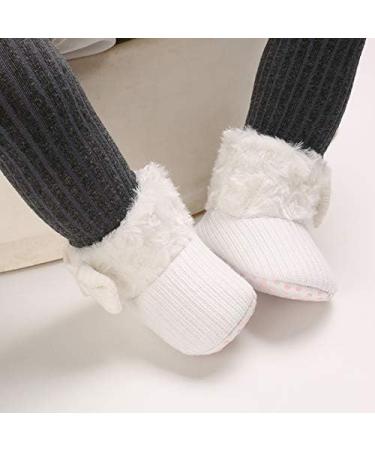 Baby Winter Warm Fleece Booties | Non-Slip Soft Sole Shoes for Boys & Girls | Adjustable Crawling Shoes for Newborns | Prewalker Boots for Toddlers 0-18 Months - Buy Online on GoSupps.com