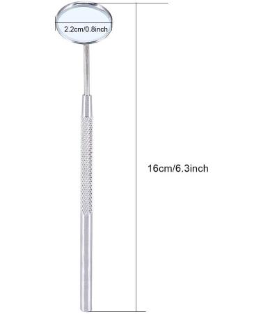 Oral Dental Mirror - Rust-Free Steel Curved Angle | 5.11'' Metallic Mouth Mirror for Dental Care & Eyelash Extensions - Buy Online on GoSupps.com