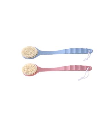 HEALLILY Long Handle Bath Brush Set - Soft Shower Back Scrubber Massager for Home Bathroom (2pcs) - Buy Online on GoSupps.com