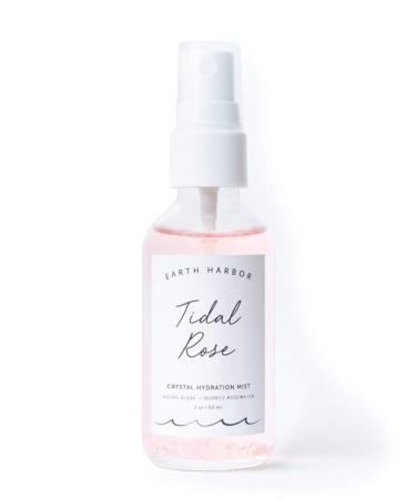 Earth Harbor | Tidal Rose Crystal Hydration Toner - Soothes Inflammation & Tones | Rose Water + Rose Quartz + White Tea | 100% Natural & Cruelty-Free | 2 fl oz - Buy Online on GoSupps.com
