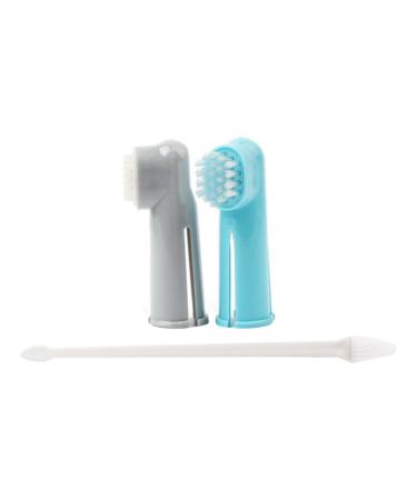 Beavorty 4 Set Dogs Tooth Handle Brush Dogs Tooth Care Tool Pet Toothbrush Finger Brush Toothpaste Clean 1 count (Pack of 1) As Shown