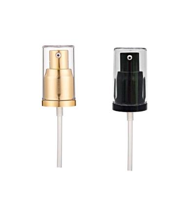 (3 colors)2 Pack Upgrade Foundation Pump Replacement for MAC and Estee Lauder Double Wear Foundation (Black/Gold)
