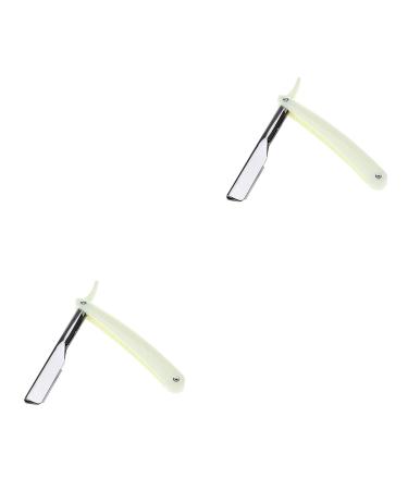 Frcolor 4 pieces Maquina de Afeitar Razor Barber Razor for foldable razor razor razor blades for men razor for men fold man white metal 2 PCSX2PCs whitex2st