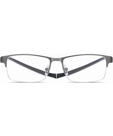 Half-Frame Foldable Magnetic Closure Blue Light Filter Reading Glasses for Men & Women - Anti-Blue Computer Glasses Gray 4.0x - Buy Online on GoSupps.com