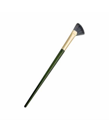 Angled Eyeshadow Brush Half Fan Shape Nose Shadow Brush Soft Precise Contouring Lightweight Convenient Single Eye Makeup Brushes (Black)