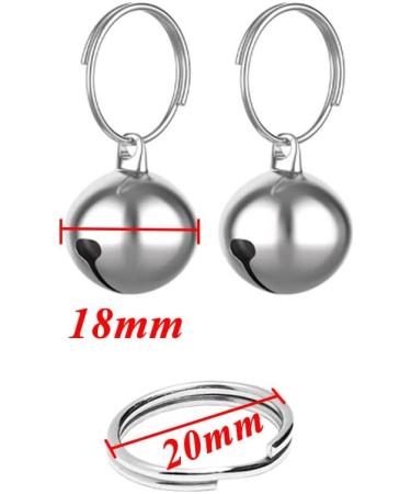 Partns Silver Dog Bells - 5 Pack Jingle Bells for Dog Collars & Decor | Durable Metal Key Rings - Buy Online on GoSupps.com