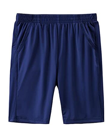 Hiheart Boys Summer Cool Quick Dry Basketball Workout Shorts Navy 4T