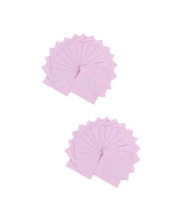 FRCOLOR Lens Cleaning Cloth 200 Pcs Silver Wiping Cloth Eye Glass Lens Cleaner Wipes Waist Belt for Men Glasses Cleaning Cloth Cleaning Tool Maintenance Supplies Double Layer Fiber Pink