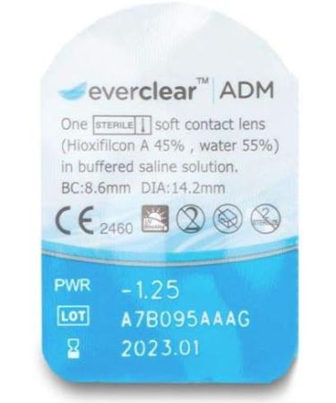 Everclear ADM Daily Soft Lenses - 30 Pack | BC 8.6 DIA 14.2 -10.00 Diopters - International Shipping - Buy Online on GoSupps.com