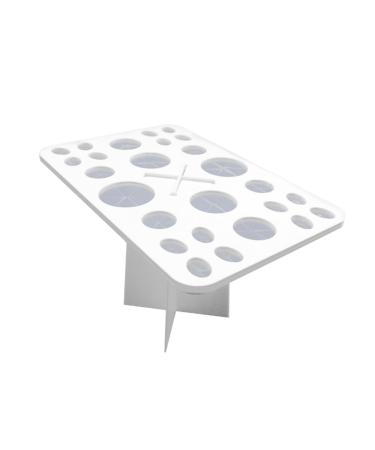 Beaupretty 26 Air Drying Rack Beauty Storage Tools Makeup Brush Holder Makeup Brush Storage Cosmetics Brush medium White