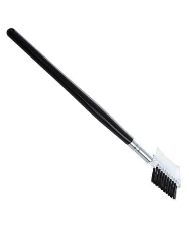 Eyebrow Eyelash Brush Dual Comb Eyebrow Brush Beauty Makeup Tool with Wooden Handle Black Eyebrow brush