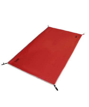 NEAR ZERO Waterproof Camping Tarp for Camping Tent | Ultralight 20D Ripstop Nylon Multi-Functional Footprint Ground Tarp for Backpacking with Buckle Clips | Carry Bag Included | Red (7-7.5 ft Long) 3 Person - 7.5 x 5.8 Ft