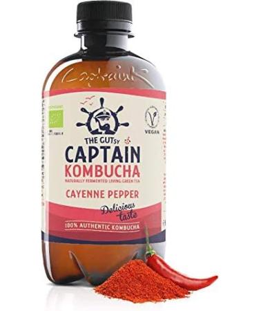 The Gutsy Captain Kombucha - Kombucha Tea Certified Organic - Natural Fermented Probiotic Drink Raw and Vegan - 8 x 400ml (MixBox) - Buy Online on GoSupps.com