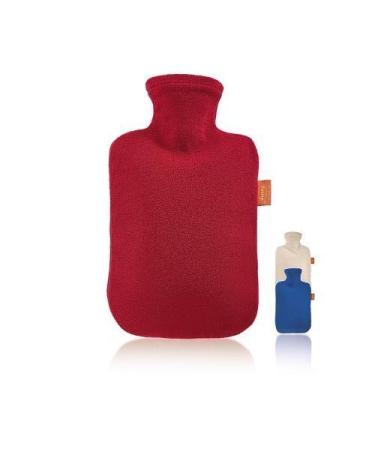 Fashy hot water bottle thermoplastic 2 l odourless cotton cover tartan green