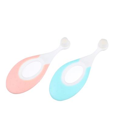 Frcolor 2 pieces children's toothbrush child oral care toothbrush baby brush oral care tool toothbrush toddler toothbrush brisk toothbrush training toothbrush baby toothbrush