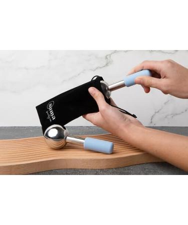 Ice Globes for Face - Stainless Steel Facial Massagers Set of 2 | Cooling Ice Roller with Silicone Handle | Warm/Cold Tool for Estheticians | Magnetic Box & Storage Bags Included - Buy Online on GoSupps.com