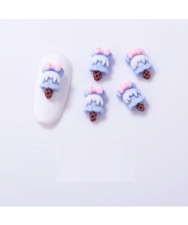 qbodp 50 Pcs Simulated Food Nail Charms Fashion Nail Ornaments Ice Cream Decorations for Nail Nail Supplies Nail Art Decoration Accessories