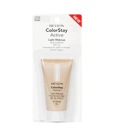 Revlon ColorStay Active Light Makeup with SoftFlex All Skin Types Nude 200/04 1 Ounce
