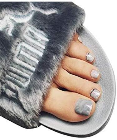 24Pcs Press On Toenails Marble False Toenails Full Cover French Tips Fake Toenails for Women Girls Sticker On Toenails Artificial Feet Nails Pedicure Art - Buy Online on GoSupps.com