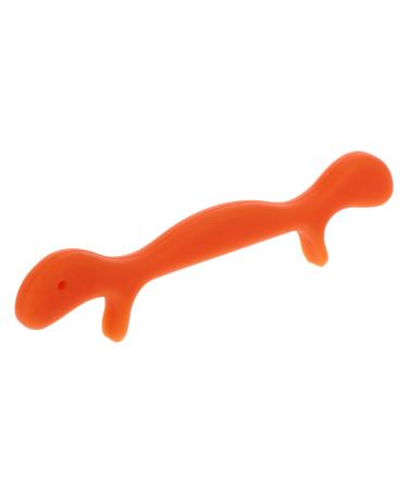 Angoily Orthotics Facial Exercises Cosmetology Kit Arm Sleeves Football Smile Beauty Exerciser - Lift Exerciser Slim Mouth Exercisers Smiling Maker Silica Gel Man The Lip 11.5X2.5cm Orange