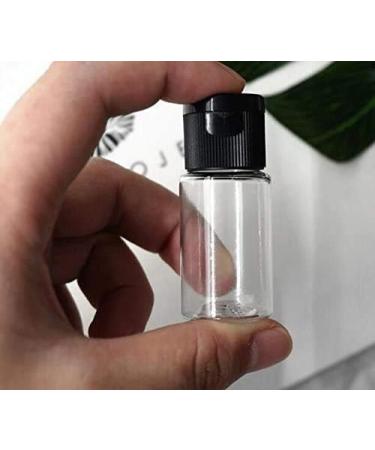 12 x 10ml Empty Plastic Bottles with Flip-Top Lid - Ideal for Softener Water Shower Gel & Emulsion - Black Lid - Buy Online on GoSupps.com