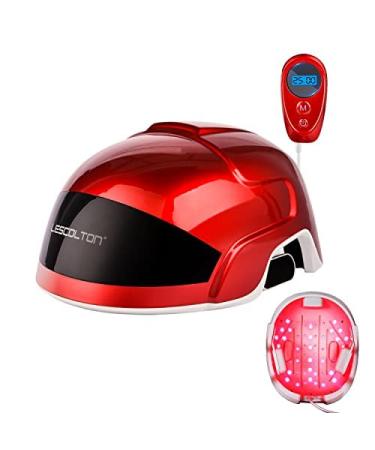 Laser therapy hair growth device Premium laser treatment hair loss promoting back growing hair laser gap laser hair therapy puts hair strength (red)