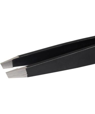 Abdul of Sialkot Slant Tip Stainless Steel Eyebrow Tweezers - Professional Precision for Women & Men - Perfect for Brow & Facial Hair - Pack of 1 (Black) - Buy Online on GoSupps.com