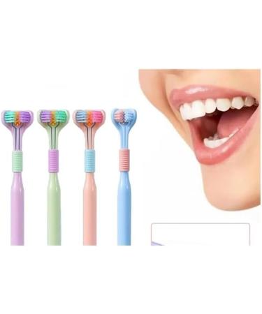 Three-Sided Soft Hair Toothbrush for Adults - Ultra Soft Bristles Oral Care Safety - Purple Violet Color | CLE - Buy Online on GoSupps.com