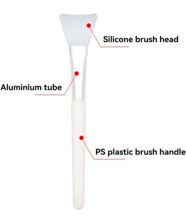 dijiusidy Brush Facial Mask Silicone White Professional Cutter-Type Brushes Cream Skin Foundation Tool Comfortable Beauty Tongue Shape - Buy Online on GoSupps.com