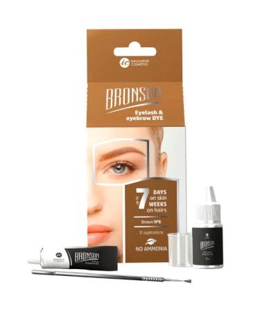 Bronsun Eyebrow Dye LONG LASTING UP TO 7 DAYS (No6: (Brown))