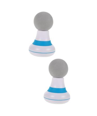 Frcolor 2 sets Mini massage device Household appliances electric tools deep tissue electrical massage devices electrical aperture body muscle hand massage devices small pebble gel white