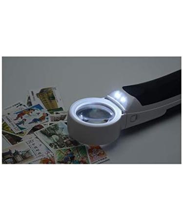 Portable Reading Magnifier with LED Light Distortion-Free Optical Acrylic Lens for Reading Newspaper Office School Printing Home Electronics Inspection Stamp Collection Good Times - Buy Online on GoSupps.com