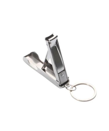 Healeved Stainless Steel Keychain Stainless Steel Bottle Opener Nail Clipper Key Chain Fold