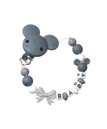 Pacifier chain with name baby personalized gifts Mickey Several colors pacifier chain silicone anti-drop chain baby gift gifts for birth baptism gifts for boys and girls (7)