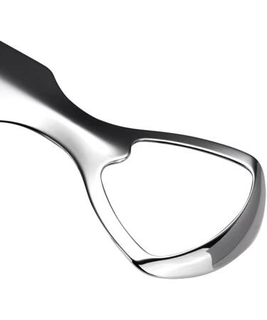 Tefexer Large Opening Stainless Steel Tongue Scraper - Oral Hygiene Tool for Adults Reduces Bad Breath Portable Design - Buy Online on GoSupps.com