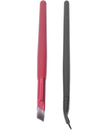 Makeup Bent Eyeliner Brush Professional Portable Hairline Eyebrow Brush Cosmetic Tool - Beveled Brow Multiple Use Bent Nib Soft Hair - Buy Online on GoSupps.com