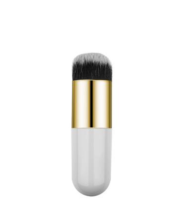 2PC Fashion Big Size Makeup Brushes Foundation Powder Brush Face Blush Professional Cosmetics Soft Foundation Make Up Tool Women's Gifts (Color : White Gold)