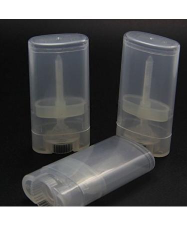 Goege 15 ML Clear Oval Deodorant Containers Lip Balm Tubes - BPA Free (10 Pcs) - Buy Online on GoSupps.com