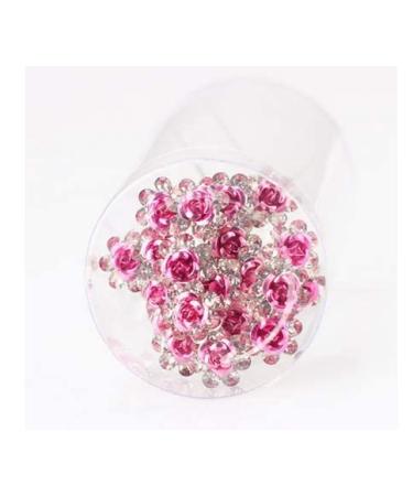 WOIWO 20 PCS Crystal Rose U-Shaped Hair Pins | Hair Accessories for Women and Girls in Pink - Buy Online on GoSupps.com
