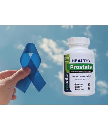 SEVITA Healthy Prostate Support Supplement Saw Palmetto Pygeum Zinc Copper & Vitamin B6 60 Vegeterian Capsules (30 Servings) Men's Wellness Formula - Buy Online on GoSupps.com