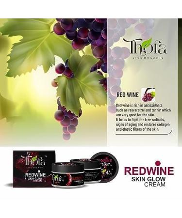 T.ho fa Red Wine Skin Glow Cream - Day & Night - 50 GM | With Rosehip Nicotinamide Avocado Almond & Pomegranate Oils - International Shipping Available - Buy Online on GoSupps.com