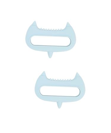 Frcolor 2st acupuncture massage device Hand massager scalp scratchy scrapers Head massage roller handy head massage device Neck massager made of silicone hair brush massage tab.